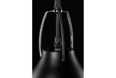 Decor Orient lampada a sospensione conica in metallo nero con interno bianco a contrasto 4475