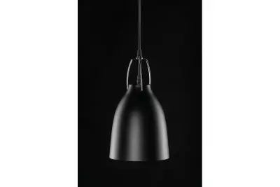 Decor Orient lampada a sospensione conica in metallo nero con interno bianco a contrasto 4475