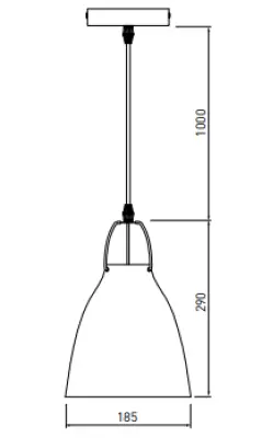 Decor Orient lampada a sospensione conica in metallo nero con interno bianco a contrasto 4475