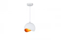 Decor Mavia lampada a sospensione sferica bianca e oro 4949