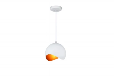 Decor Mavia lampada a sospensione sferica bianca e oro 4949