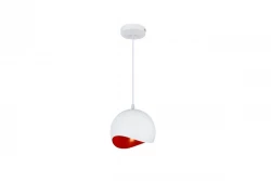 Decorazione Mavia lampada a sospensione rotonda bianca e rossa 4963