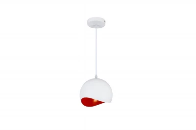 Decorazione Mavia lampada a sospensione rotonda bianca e rossa 4963
