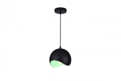 Decor Mavia lampada a sospensione sferica nera e verde 1839