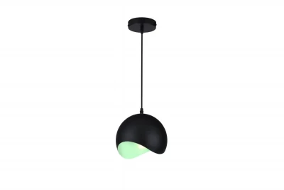 Decor Mavia lampada a sospensione sferica nera e verde 1839