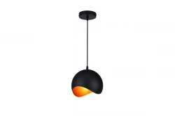 Decor Mavia lampada a sospensione sferica nero-oro 1853