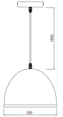 Decor Katilu lampada a sospensione in metallo nero 1884
