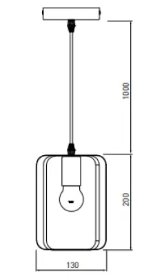 Lampada a sospensione Decor Oxalis con struttura in metallo nero a forma geometrica, diametro 13 cm. 3185.