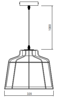 Lampada a sospensione Decor Goa verde con cornice decorativa dorata 3499
