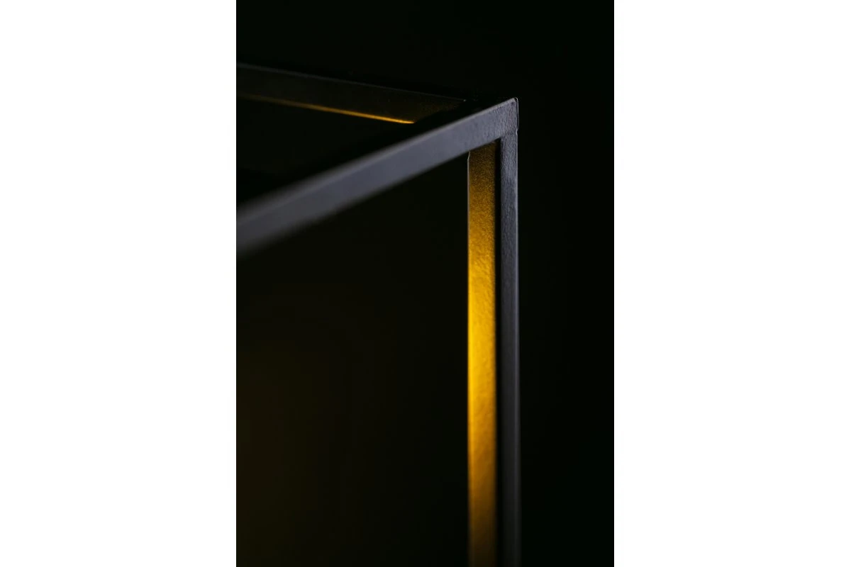 Decor Diu lampada a sospensione geometrica nera con 2 fonti di luce larghezza 30 cm 3628