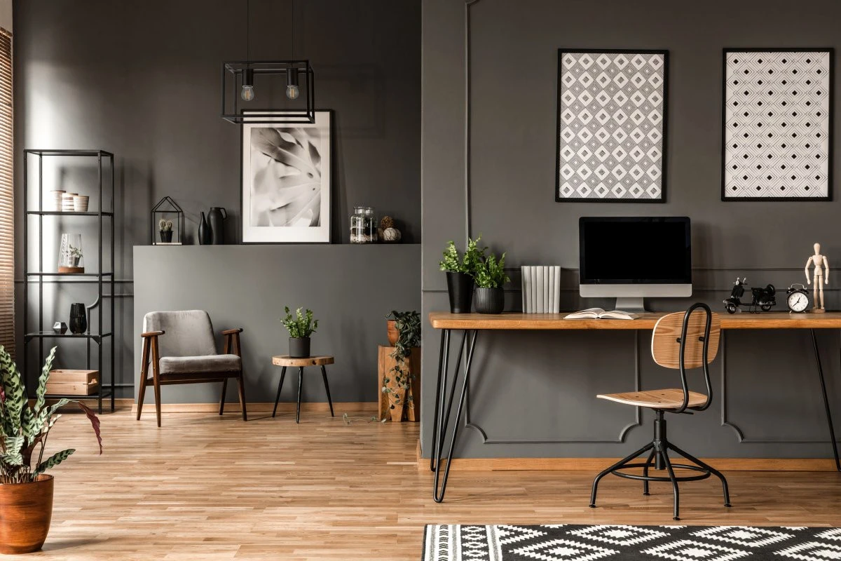 Decor Diu lampada a sospensione geometrica nera con 2 fonti di luce larghezza 30 cm 3628