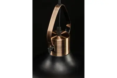 Decor Mees lampada a sospensione in metallo nero con attacco a cupola a forma di lampada a petrolio 2363