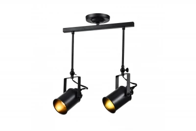 Lampadario sospeso Decor Demir nero con 2 fonti di luce 3994