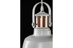 Decor Noor elegante lampadario bianco con elemento in rame 6934