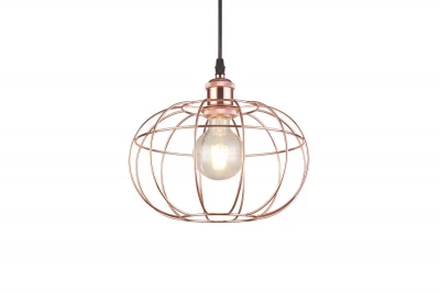 Lampada a sospensione a forma di sfera in rame Decor Viela, con forma filiforme, diametro di 27,5 cm, codice 7047.