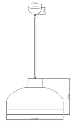 Decor Goldi lampada a sospensione moderna nera e dorata, diametro 42 cm 4113.