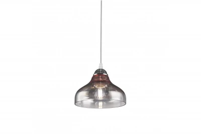 Decor Marite lampadario classico in vetro nero fumé, diametro 26 cm 7061.