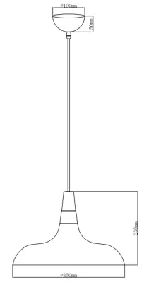 Decor Skandi moderna lampada a sospensione blu di 35 cm di diametro 7429