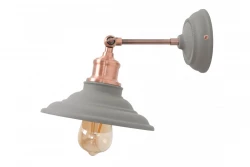 Decor Loret applique da parete grigia regolabile diametro 20 cm 7826