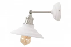 Decor Loret applique da parete regolabile, diametro 20 cm, colore bianco 7871.
