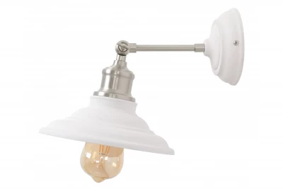 Decor Loret applique da parete regolabile, diametro 20 cm, colore bianco 7871.