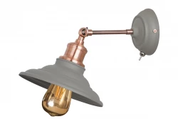 Decor Loret applique grigia regolabile con interruttore, diametro 20 cm, 8229.