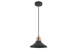 Lampadario sospeso nero senza tempo Decor Loret, 20,5 cm di diametro, 8731.