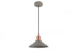 Lampada a sospensione grigia senza tempo Decor Loret, con diametro di 20,5 cm. 8854