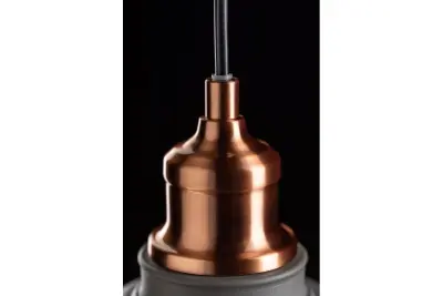 Lampada a sospensione grigia senza tempo Decor Loret, con diametro di 20,5 cm. 8854