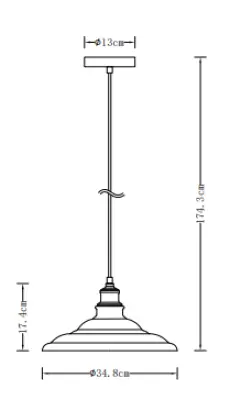 Lampadario a sospensione Loret Decor bianco senza tempo, con un diametro di 34,8 cm - 9844
