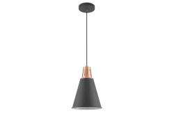 Decor Gianni lampada a sospensione in rame nero elegante con diametro di 22 cm 9974