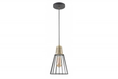 Decor Kaliope lampada a sospensione nera alla moda in filo di 18 cm di diametro 8068.