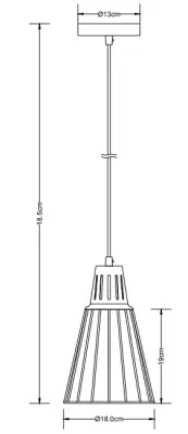 Decor Kaliope, lampada a sospensione grigia alla moda con filo, diametro 18 cm, 8143.
