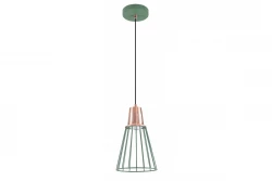 Decor Kaliope lampada a sospensione verde alla moda con filo di 18 cm di diametro 8044
