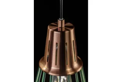 Decor Kaliope lampada a sospensione verde alla moda con filo di 18 cm di diametro 8044