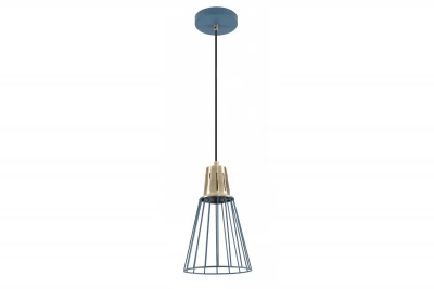 Decor Kaliope lampada a sospensione in filo blu alla moda, 18 cm di diametro, codice 8266.