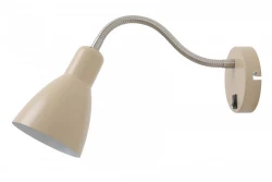 Decor Etore applique beige con braccio in metallo 11 cm di diametro 1907