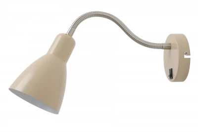 Decor Etore applique beige con braccio in metallo 11 cm di diametro 1907