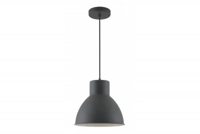 Lampada sospesa Dante Decor nera opaca con interno bianco, diametro 27,5 cm 2119.