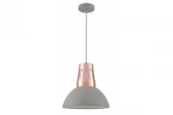 Lampada a sospensione Decor Artemia grigia con finitura industriale, diametro di 34,5 cm, 2447.