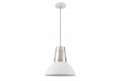 Decoro Artemia lampada a sospensione bianca con finitura industriale, diametro di 34,5 cm, codice 2508