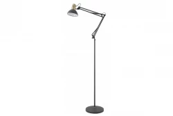 Decor Artemia lampada da terra nera con braccio metallico lungo, diametro 16,5 cm 2355.