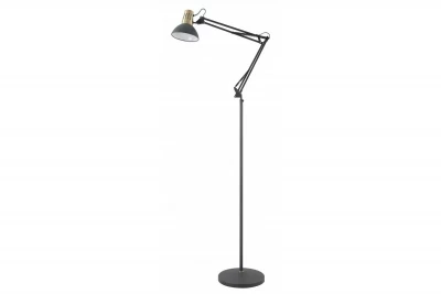 Decor Artemia lampada da terra nera con braccio metallico lungo, diametro 16,5 cm 2355.