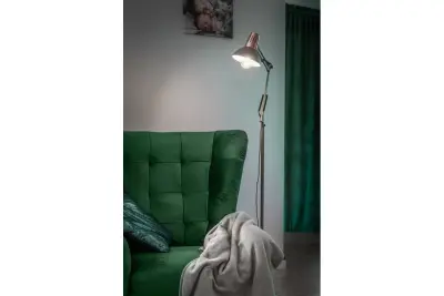 Decor Artemia lampada da terra grigia con braccio metallico lungo diametro 16,5 cm 2300