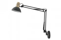 Decor Artemia applique da parete nera con braccio metallico e interno bianco diametro 16,5 cm 2270