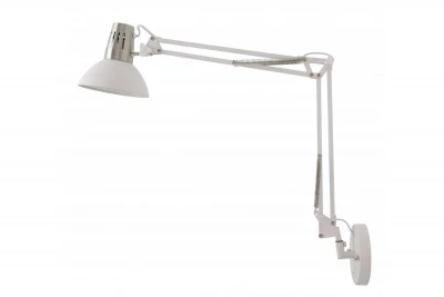 Decor Artemia applique da parete bianca con braccio metallico e interno bianco diametro 16,5 cm 2249