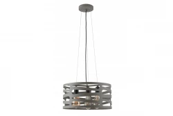 Lampada a sospensione Decor Marisa grigia con spaziatura orizzontale affusolata massimo 3 fonti luminose diametro 40 cm 2607.