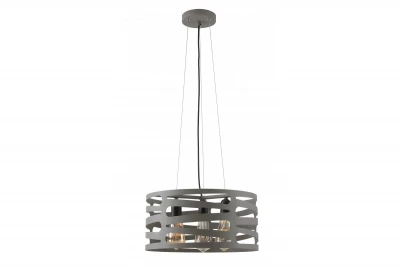 Lampada a sospensione Decor Marisa grigia con spaziatura orizzontale affusolata massimo 3 fonti luminose diametro 40 cm 2607.