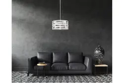Lampada a sospensione Decor Marisa bianca con spaziatura orizzontale conica massima di 3 fonti luminose diametro 40 cm 2782.