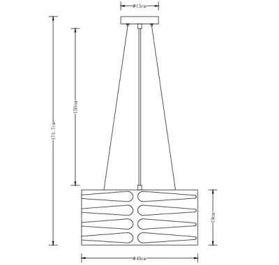 Lampada a sospensione Decor Marisa bianca con spaziatura orizzontale conica massima di 3 fonti luminose diametro 40 cm 2782.